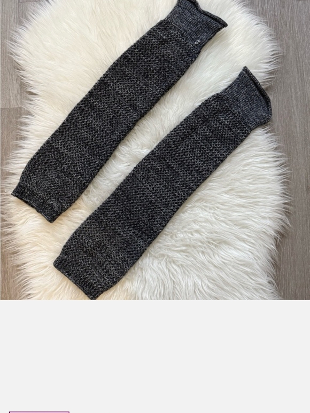 Knit Leg Warmers in Charcoal Gray